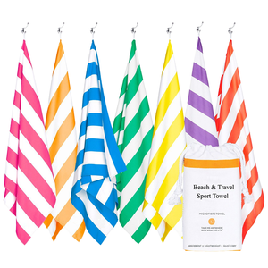 Tùy chỉnh thoải mái sợi nhỏ da lộn bãi biển khăn khô nhanh chóng sọc cát-miễn phí thời trang sang trọng nhiệt đới cho mùa hè trẻ em - Product Image 1