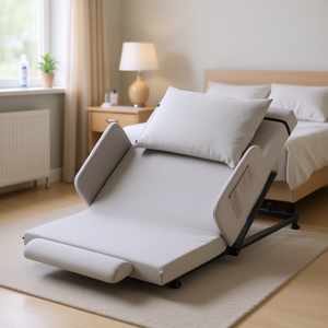 Lit électrique réglable D0100XUMC5G, plage de levage de 4 à 68 degrés, barrières de sécurité pour personnes âgées, soutien post-chirurgical, réadaptation - Product Image 2