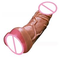 Copa de Masturbación Masculina, Dildos Grandes y Resistentes de Cristal Realista para Mujeres, Juguete Sexual de Goma con Forma de Pene
