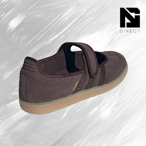 Adidas Wmns Jane 'Aurora Coffee' Slip-On Round Toe Hook Loop Breathable Mesh Retro Shoes. รองเท้าผ้าใบแบบสวมทรงกลมแบบสวมทรงกลม - Product Image 3