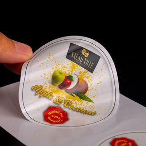 Custom Logo Waterproof Silver Food Round Product Sticker Sheet Print Design Brand Adhesive Vinyl Glossy Packaging Label Stickers - Product Image 4