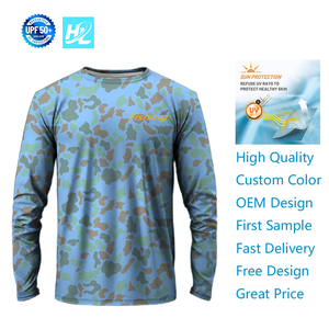 Camiseta de Pesca para Hombre, Ligera, Transpirable, de Secado Rápido, con Protección Solar <span class=keywords><strong>UPF</strong></span> 50, Manga Larga, Estampado por Sublimación, Tallas Grandes para Adultos - Product Image 2