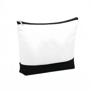 Sacchetti cosmetici in bianco per sublimazione borsa per il trucco in poliestere con trasferimento termico nero borsa a forma di matita per personalizzare il Logo di stampa