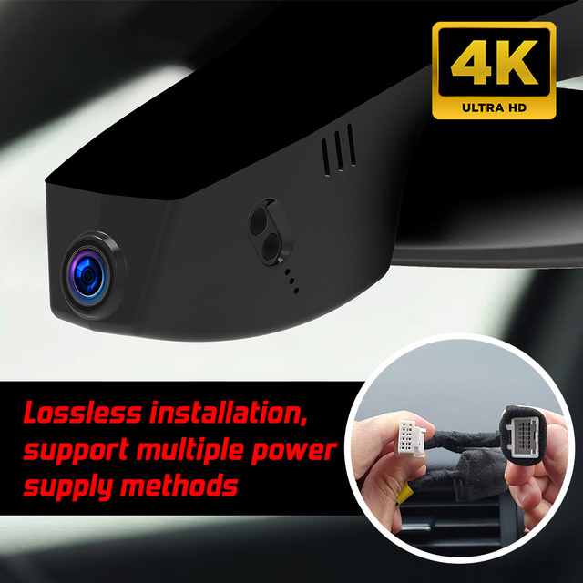 4K WiFi Dashboard Camera Tachograph Driving Recorder with Night Vision and 1 Year Warranty for BMW X1/X2/X3/X4/X5/X6/X7/Z1