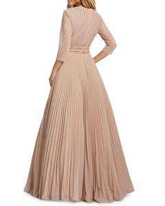 <span class=keywords><strong>Robe</strong></span> de soirée Maxi décontractée à la mode automne personnalisée grande taille Femmes <span class=keywords><strong>Robe</strong></span> élégante plissée étincelante en ligne A - Product Image 6