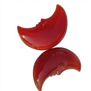 Natural Carnelian Carved <b>Moon</b> Face Cabochon for Jewelry Making Wholesale - Product Image 1
