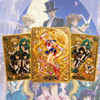 YQ 100 piezas, la colección definitiva de tarjetas de Sailor Moon, tarjetas coleccionables de metal de alta calidad Moonlight Heartbeat: Material escolar