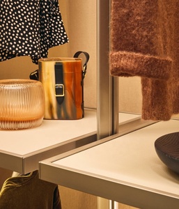 Sistema de día de estantería modular personalizado en forma de <span class=keywords><strong>L</strong></span> de aluminio vertical negro estantería flexibilidad infinita - Product Image 3