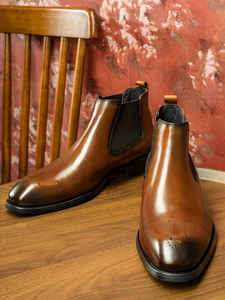 Botas de cuero genuino de lujo profesional de primera clase, botas <span class=keywords><strong>Chelsea</strong></span> para hombres, botas de cuero para hombres - Product Image 6