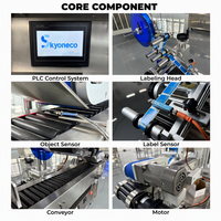 Machine d'étiquetage automatique électrique avec PLC pour l'emballage silencieux de flacons et ampoules de liquides oraux, à prix d'usine