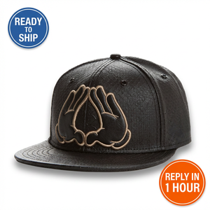 หมวกเบสบอลปักลาย 3 มิติ แบบสั่งทำขายส่ง วัสดุหนังกลับ 6 แผง สไตล์วินเทจ ฮิปฮอป หมวกแก๊ปทรงพ่อ สปอร์ต พรีเมียม แบบ Snapback พร้อมส่ง - Product Image 2