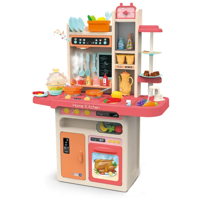 Популярный электрический пластиковый инструмент для приготовления пищи, ролевая игра, кухонный набор, посуда, игрушка со светом и звуком, подарок для девочки