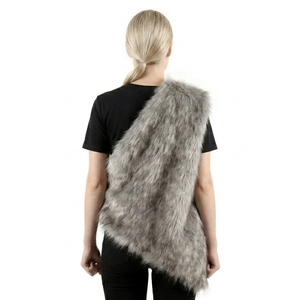 Women's Faux <b>Fur</b> Shoulder <b>Shawl</b> Long Hair Plush Wrap Winter Cape Medieval Viking Cosplay Accessory - Product Image 2