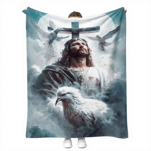 Nouveau personnalisé 3D aquarelle jésus chrétien San <span class=keywords><strong>Judas</strong></span> Tadeo vierge marie virgen de guadalupe impression peluche jeter couverture - Product Image 1