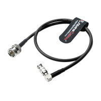 Câbles Alvin Micro BNC BNC 12G-SDI Haute Vitesse 4K UHD Câble Coaxial à Angle Droit 75 Ohms Ultra-Mince pour Blackmagic Video Assist