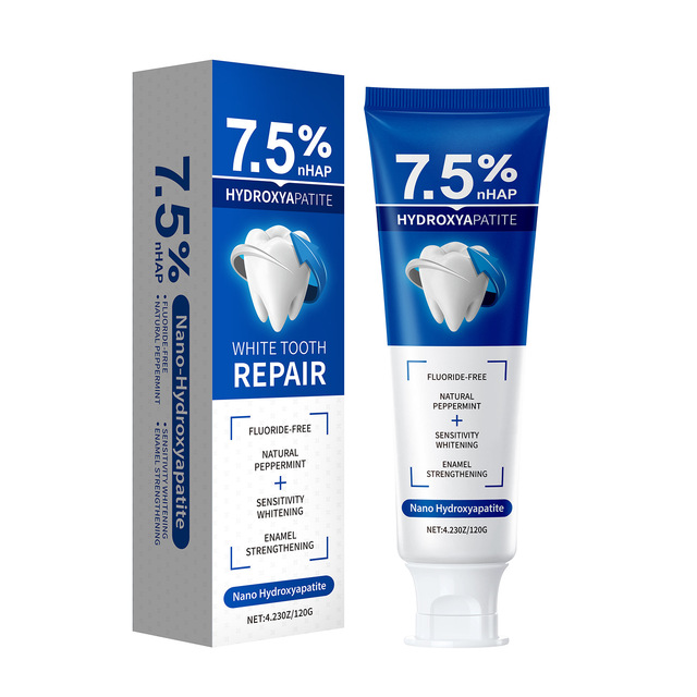 Hydroxyapatite Toothpaste 7.5% Nano Repairs Tooth Enamel and Protects Oral Health