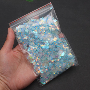 50g Mixte Polymère Argile Tranches Flocon De Neige Étoiles Fleurs Paillettes Paillettes Sprinkles-DIY Artisanat Modèle Décoration Fleurs Rougeoyantes - Product Image 4