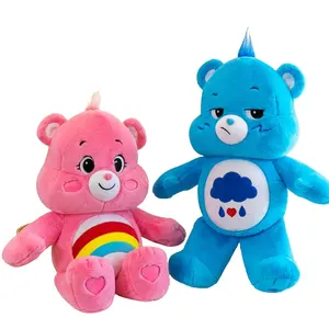 New three-color bear dolls rainbow bear doll bear plush toy doll manufacturer wholesale