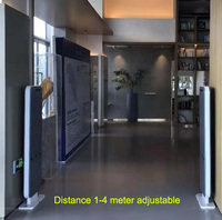 Puerta de Control de Acceso Inteligente RFID para Biblioteca Hecere con Alarma LED Antirrobo, Resistente al Agua, Aleación de Zinc, Distancia de Operación de 1-4m