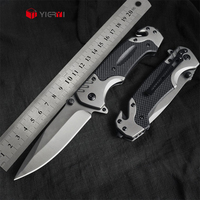 Couteau pliant de haute qualité pour l'extérieur avec manche en aluminium, couteau de poche pliant en acier inoxydable, couteau tactique de survie, logo personnalisé
