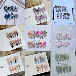 Date Y2K Spice Girl <span class=keywords><strong>Long</strong></span> Canard De Luxe Français En Métal Rivet Carré Punk Diamant <span class=keywords><strong>Faux</strong></span> Ongles Cadeau Acrylique À La Main Presse sur Ongles - Product Image 6