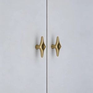 ホット販売星型亜鉛合金ブロンズキャビネットドアハンドルアンティーク真鍮色食器棚ハンドルキッチン引き出しノブ - Product Image 3
