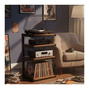 Móvil HI FI ESSE HiFi Vinyl Walnut e Black (60cm) NORESSHFVBKWN - Product Image 3