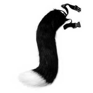 Ventes directes du fabricant Nouveau Halloween Cosplay Fluffy Simulation Black Fox Tail Accessory Plush Material <span class=keywords><strong>Top</strong></span> Selling - Product Image 1
