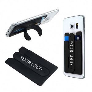 Custom Logo Adhesive Silicone Slim <b>Phone</b> Wallet <b>Stand</b> Universal Card Holder <b>for</b> Tradeshow Giveaways - Product Image 3