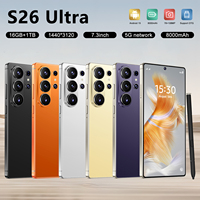 Smartphone 5G S26 ULTRA 2025 16 Go + 1 To, Écran HD 7,3 Pouces 120 Hz, Batterie 8000 mAh, Processeur MTK Deca Core, Charge Rapide 120 W, Android 15 Intelligent