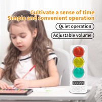 Temporizador LCD Moderno para Semáforos, con Pantalla LCD, para Niños, con Alarma de Cuenta Regresiva, Efecto Visual, Material Plástico, Funciona con Pilas AAA, Táctil