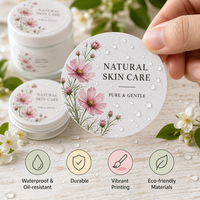 Étiquettes personnalisées pour flacons de lotion, imprimées sur mesure, transparentes, imperméables, autocollantes, brillantes, de qualité supérieure, fabriquées en usine.