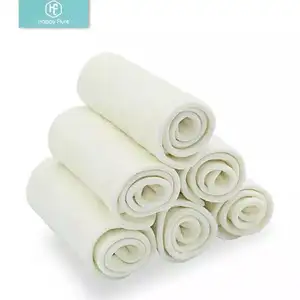 Happyflute 4 layers bamboo fiber Liner Insert For Baby Cloth Diaper Nappy Natural Bamboo Washable