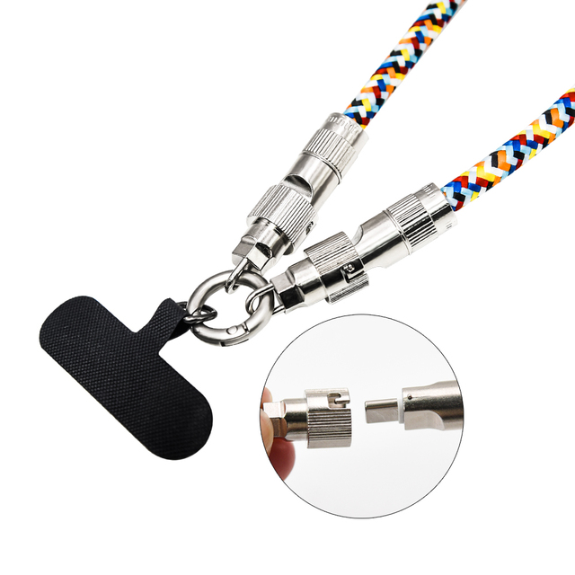 Braided Hanging Lanyard Data Cable Universal Phone Charging Cord Dual Interface High Power Fast Charging Custom Color