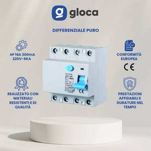 Gloca Rccb 4P 300Ma 220V 6Ka 16A Montage modulaire pour les foyers - Product Image 2