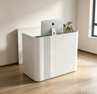 Bureau de réception moderne incurvé 2