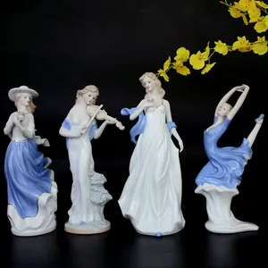 Statua in <span class=keywords><strong>Ceramica</strong></span> di Ragazza, Figurina in Porcellana di Donna, Accessori per la Casa, <span class=keywords><strong>Scultura</strong></span> Artistica in Stile Moderno - Product Image 2