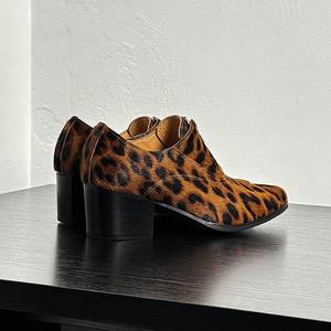 Chaussures en cuir à talons hauts de 6 cm pour hommes - Chaussures habillées en cuir à talon pointu en cuir de vachette pleine fleur, nouveau style pour hommes - Product Image 3