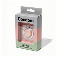 Scatola di Cartone Ondulato Premium Personalizzata con Logo Stampato per Confezione Regalo di Preservativi Maschili per Uso Intimo