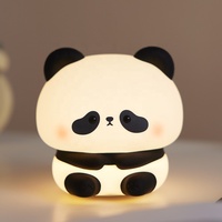 Mini lampe de nuit LED en silicone, lampe de chevet pour enfants, charge USB, capteur tactile Panda, intensité réglable, cadeau pour bébé et enfant