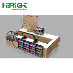 Comptoir de caisse moderne pour supermarché, comptoir de service en acier pour la vente en gros - Product Image 3