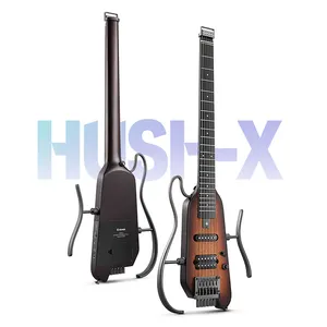 Donner HUSH-X 38 인치 일렉트릭 기타 잠금 기술 제로 디자인 락 스타터 휴대용 헤드리스 일렉트릭 기타