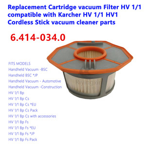 Filtro HEPA para aspiradora <span class=keywords><strong>Karcher</strong></span> HV 1/1, filtro de cartucho principal, accesorio de repuesto para aspiradora - Product Image 6