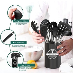 Đồ Dùng Nhà Bếp Công Cụ 43 Pcs Thép Không Gỉ Xử Lý Nấu Ăn Đồ Dùng Thiết Lập Nhà Bếp Silicone Đồ Dùng Với Lưu Trữ Hộp - Product Image 4