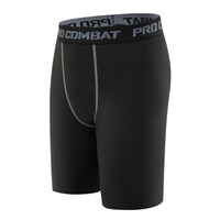 Shorts de compression sportifs pour hommes, taille élastique, logo personnalisé, en spandex tricoté, sous-vêtements de course athlétiques, séchage rapide