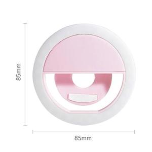 ไฟเซลฟี่แบบวงแหวน LED สำหรับสมาร์ทโฟน ชาร์จผ่าน USB พร้อมเลนส์สำหรับโทรศัพท์มือถือ - Product Image 3