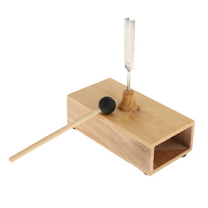 512Hz Tuning Fork Striking Rod con caja de resonancia de madera Herramienta de aprendizaje de música - Product Image 5
