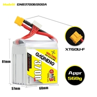 Batterie LiPo sûre GAONENG GNB 3700mAh 6S 22.2V 100C/200C avec prise XT60, pack de batteries LiPo RC pour drone FPV, quadricoptère