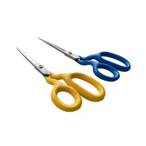 Low factory price customized carpet scissors rug bent handle shaping scissors