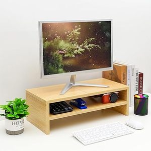 Factory <b>Wholesale</b> Rustic Small <b>TV</b> & Laptop Storage Rack Standing Type Plywood Desktop Organizer Bookshelf with Easy Installation - Product Image 3